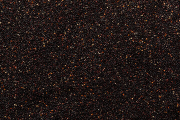 black quinoa grain background and texture of gluten free top view
