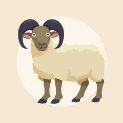 Flat Vector Animal Mamalia Eid Al Adha Illustration