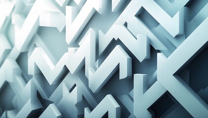 Fototapeta premium Abstract design of many overlapping arrows.