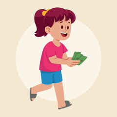 Flat Vector Courier Illustration