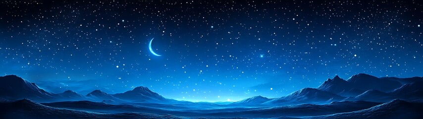 Starry Night Mountain Range