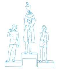  Three Swimmers on Podium