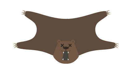 Dead Bear Rug Illustration