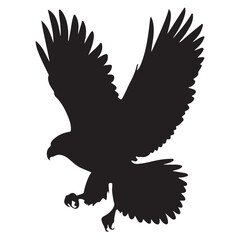 Striking Eagle Silhouette in Flight