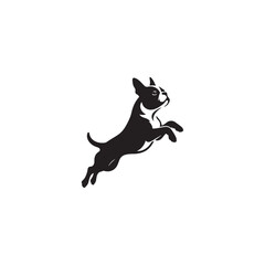 Boston Terrier Dog Silhouette – A charming and energetic canine outline, perfect for digital art, merchandise, T-shirts, dog breed designs, and pet-themed creative projects.

