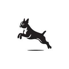Boston Terrier Dog Silhouette – A charming and energetic canine outline, perfect for digital art, merchandise, T-shirts, dog breed designs, and pet-themed creative projects.
