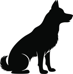 loyal canine silhouette embodying companionship and domestic tranquility