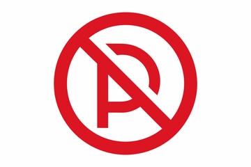 no parking sign vector illustration 
