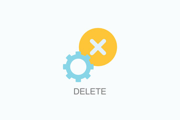 Delete Icon Or Logo Isolated Vector Illustration