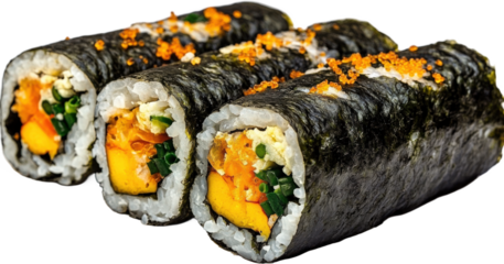 Delicious and Colorful Sushi Rolls