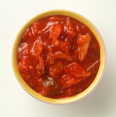 Schale Mexican Salsa Topshot, Sosse, scharf, Mexico,