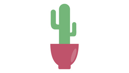 Cute Cactus in Pot Illustration