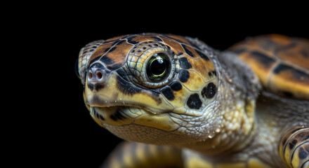 Adorable baby turtle close up stunning details captivating gaze nature beauty