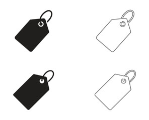 set of blank price tags