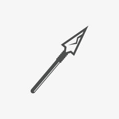 spear flat design icon logo