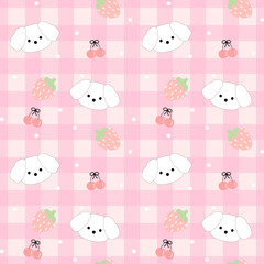 seamless pattern with funny puppy