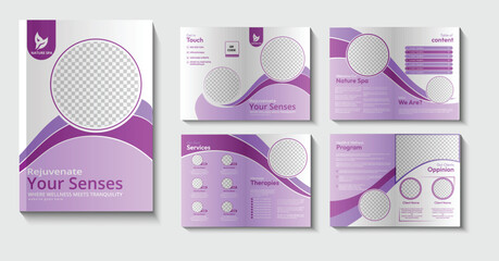 Minimalist Spa brochure  Nature-Inspired Tranquility Design