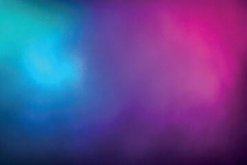 Bright cosmic stars in magenta-blue dreamy glow