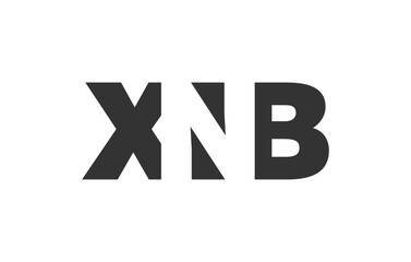 XNB logo design. Initial letter X N B bold font style for tech startups, consulting, corporate branding. Creative company name, headlines typography identity, trendy logotype.