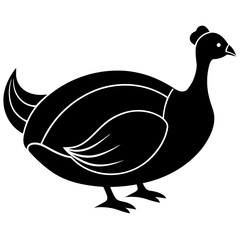 Roasted turkey silhouette vector illustration 