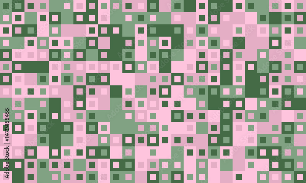 Poster abstract geometric pattern. subtle pink and green squares create a modern, minimalist design perfect