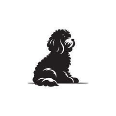 Cavapoo Dog Silhouette – A charming and playful outline of the Cavapoo breed, perfect for digital artwork, pet-themed designs, merchandise, and canine-related creations.
