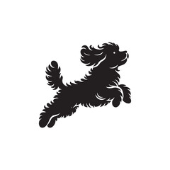 Cavapoo Dog Silhouette – A charming and playful outline of the Cavapoo breed, perfect for digital artwork, pet-themed designs, merchandise, and canine-related creations.
