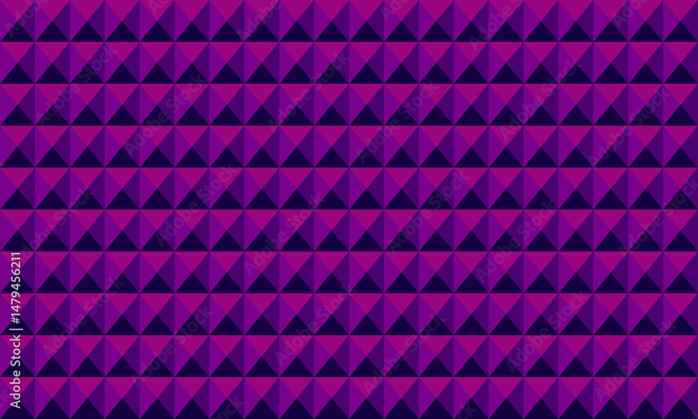 Poster abstract geometric texture featuring a repeating pattern of vibrant purple and dark purple triangles