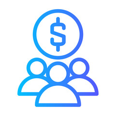 money gradient icon
