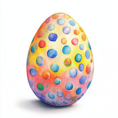 Colorful painted egg radiates festive joy, celebrating spring