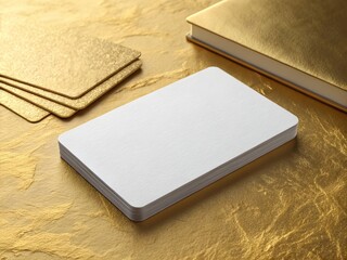 Fototapeta premium Modern Blank Business Card Mockup for Branding and Identity on Clean Background | Professional Stationery Template