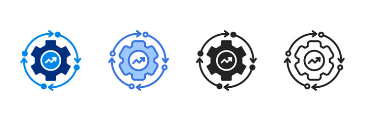 Development  Icon Set Multiple Style Vector Illustration 