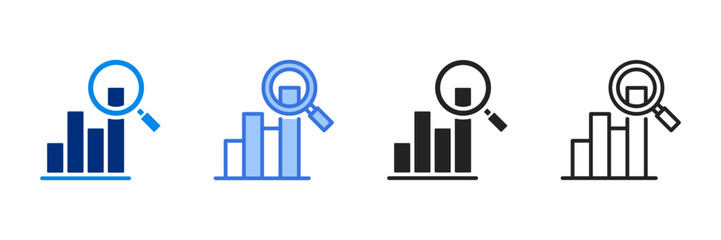 Analysis  Icon Set Multiple Style Vector Illustration 