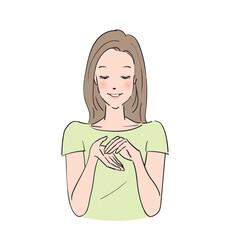 スキンケア・ヘアケアをする女性