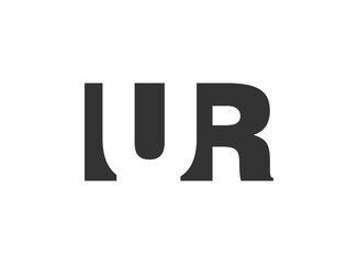 IUR logo design. Initial letter I U R bold font style for tech startups, consulting, corporate branding. Creative company name, headlines typography identity, trendy logotype.