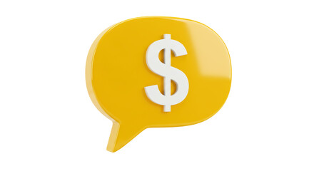 Isolated Money Speech Bubble