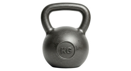 Isolated Black Kettlebell for Fitness Strength Training