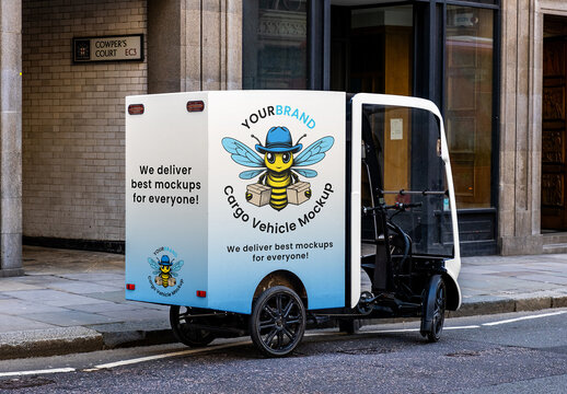 Courier Cargo Bicycle Mockup