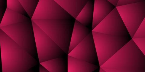 Fototapeta premium Pink abstract background with triangles
