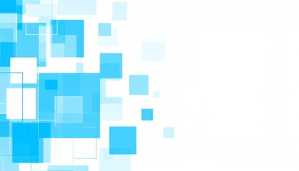 Obraz premium Abstract blue squares on white background