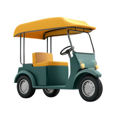 Stylized three-wheeled vehicle with a cheerful disposition on an ethereal backdrop