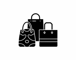 creative details Outline silhouette Shopping bag icons pack vector illustration