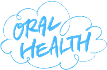 치약 거품 구강 위생 영문 캘리그라피