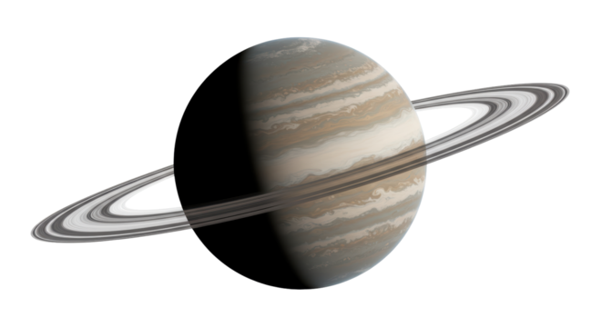 Isolated Saturn Planet with Rings for Space Exploration