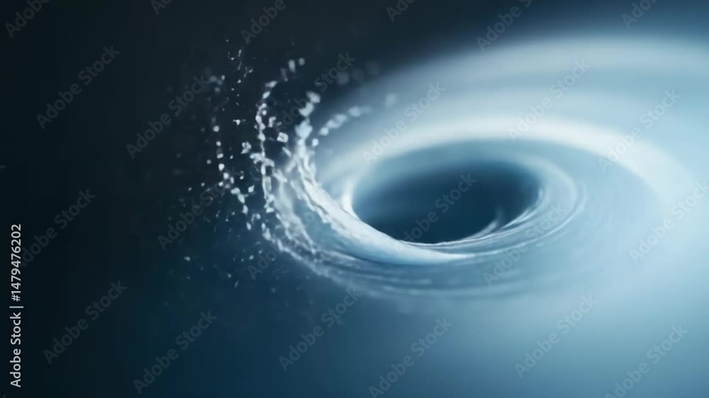 Aufkleber swirling water vortex creates mesmerizing patterns with splashes and ripples