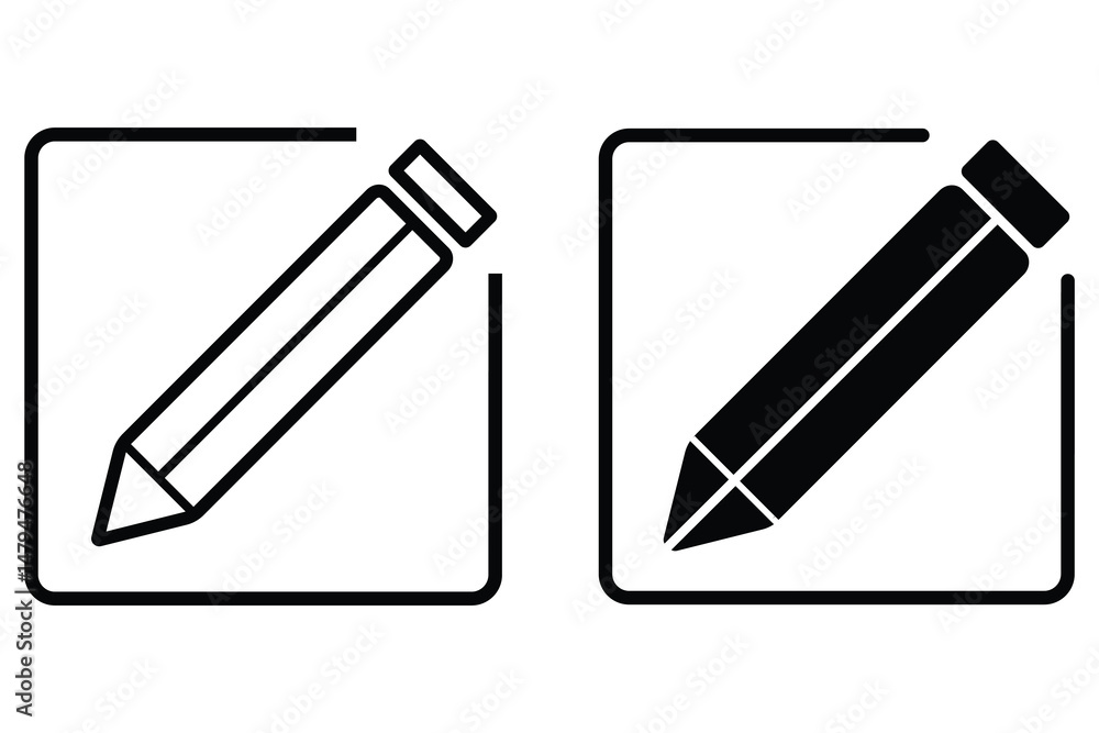 Aufkleber edit text icon sign symbol. notepad edit document with pencil icon. edit icon set. pencil icon vecto