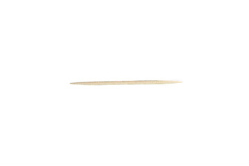 Single wooden toothpick on transparent background