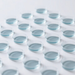 Petri dishes on a white background