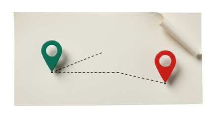 Isolated Route with Two Point Markers Destination