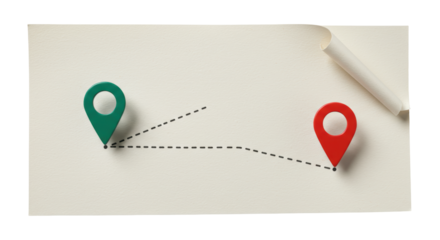 Isolated Route with Two Point Markers Destination
